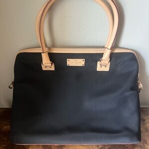 Kate Spade Navy and Beige Laptop Bag